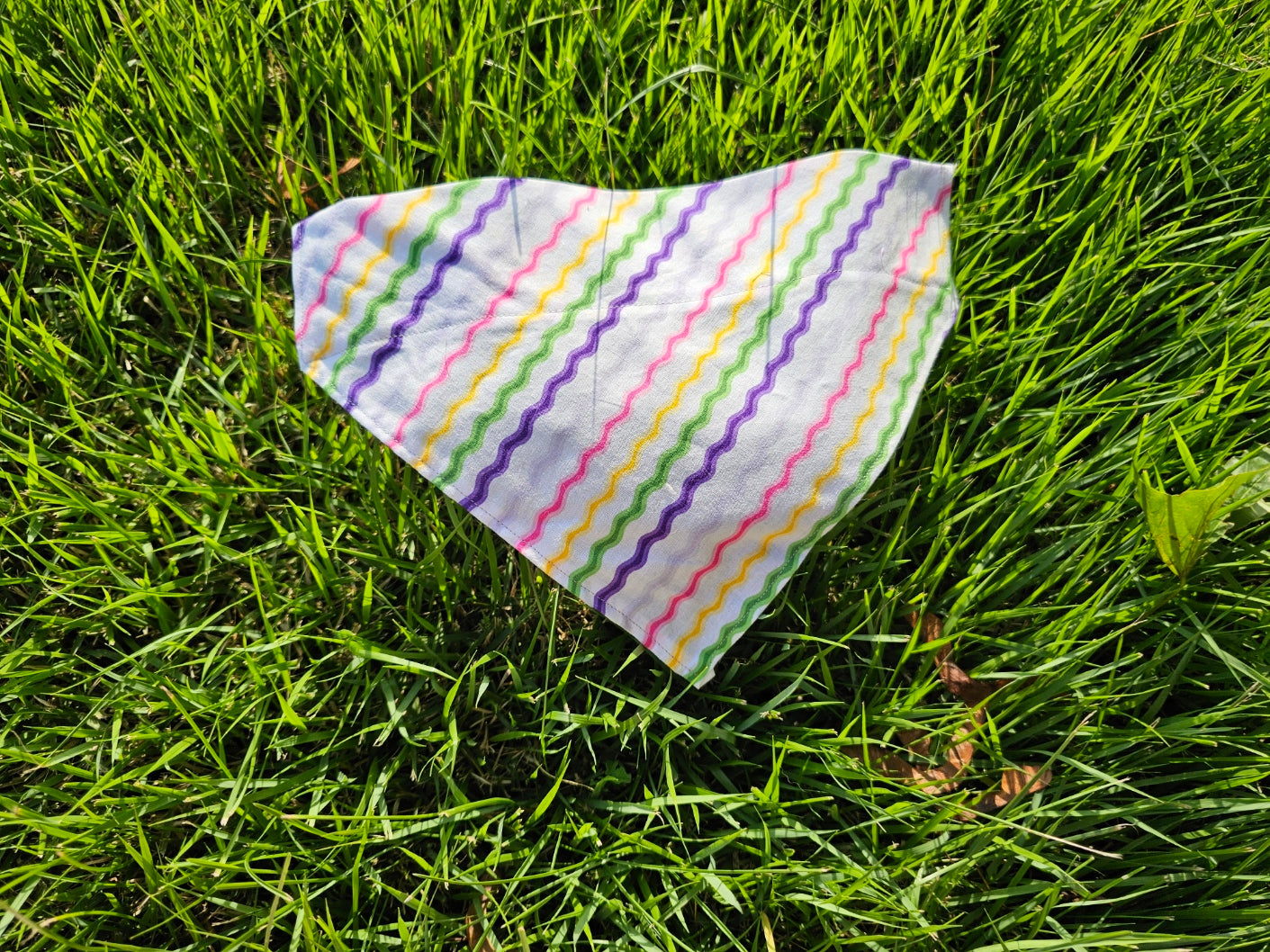 Colored Wavy Lines Bandana